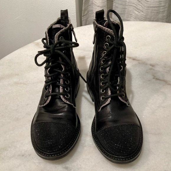 🔸NWB🔸L’idea Stud Toe Combat Ankle Boots - Picture 11 of 14